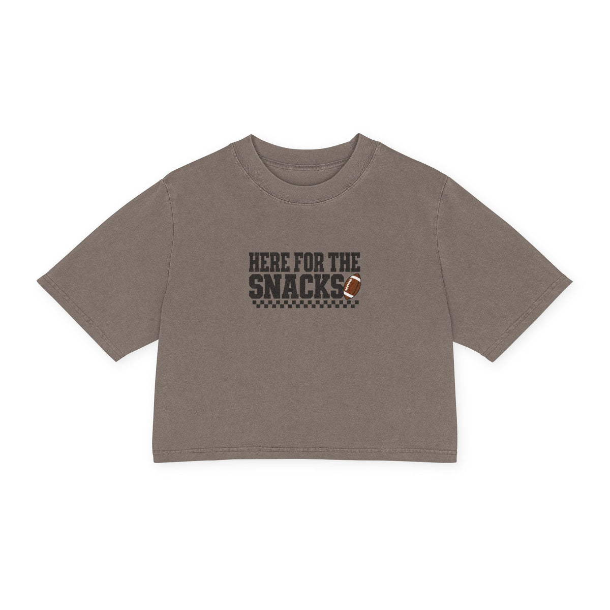 Here For The Snacks Crop Tee