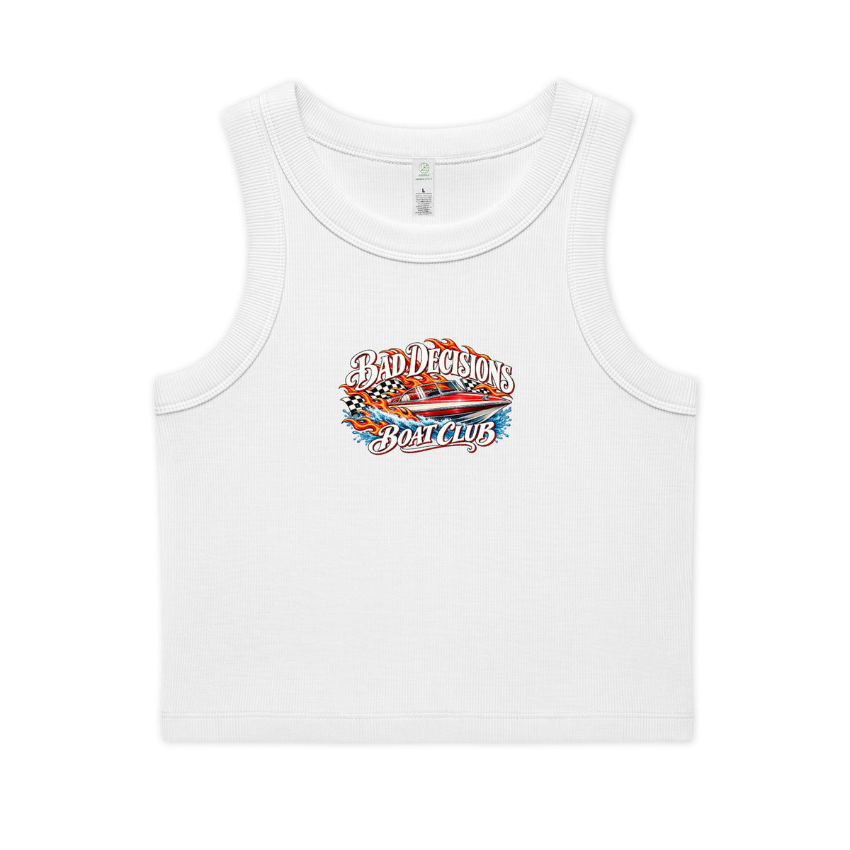 Bad Decisions Boat Club Crop Tank