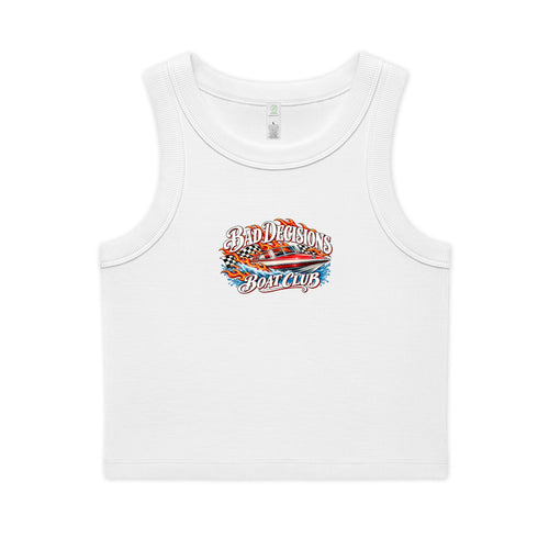 Bad Decisions Boat Club Crop Tank
