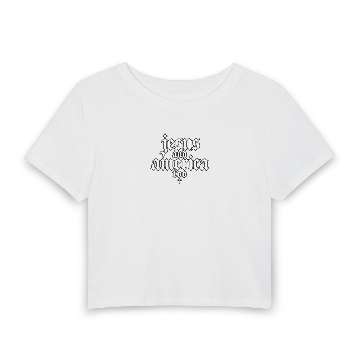 Jesus and America Crop Tee