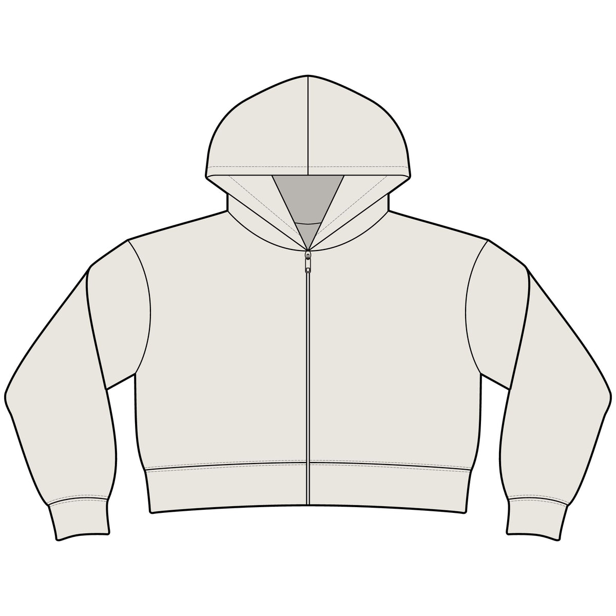 River Trash Cropped Zip Hoodie