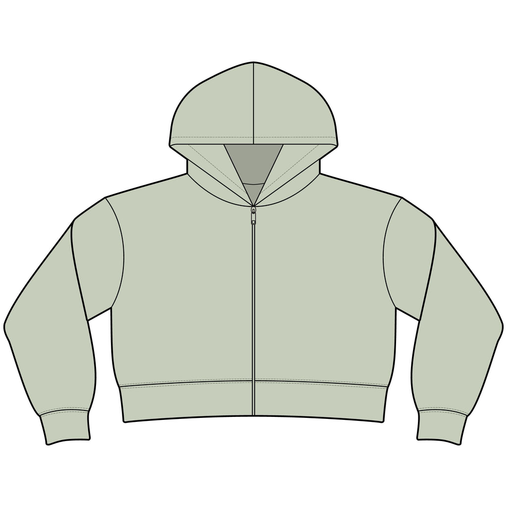 River Trash Cropped Zip Hoodie