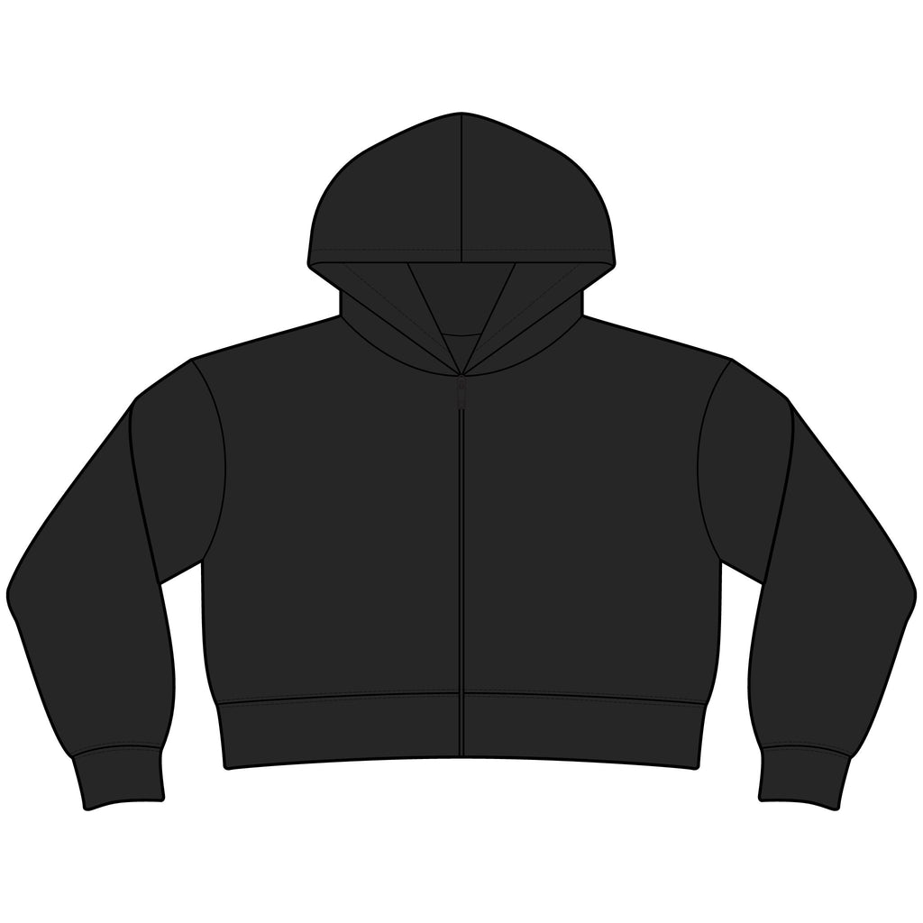 River Trash Cropped Zip Hoodie