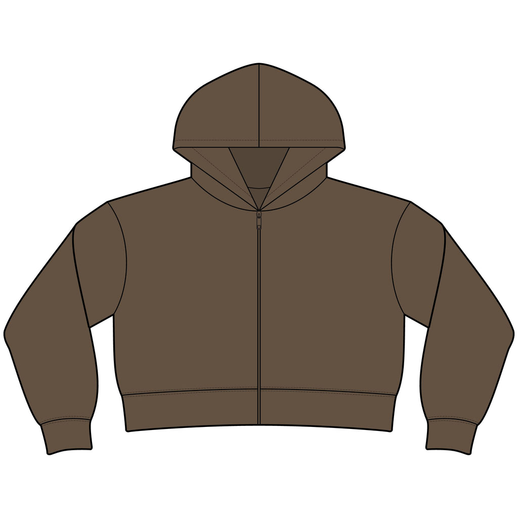 River Trash Cropped Zip Hoodie