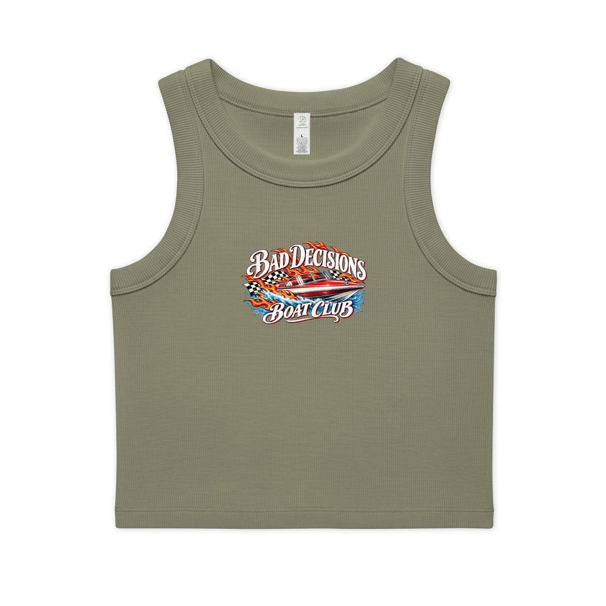 Bad Decisions Boat Club Crop Tank