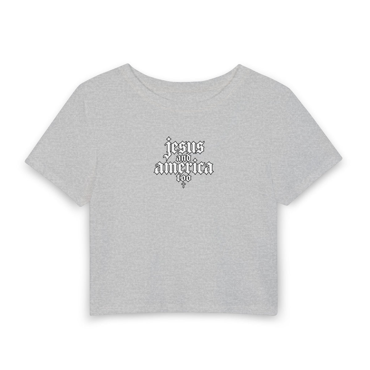 Jesus and America Crop Tee