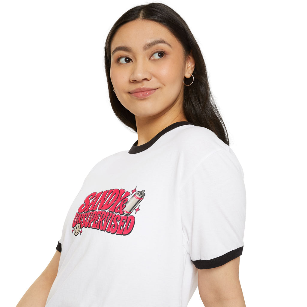 Sandy & Unsupervised Ringer Tee