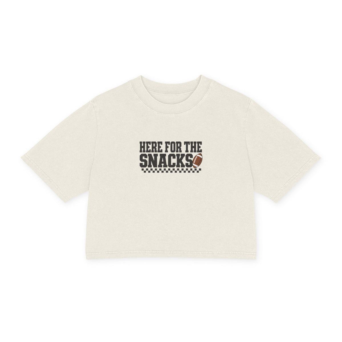 Here For The Snacks Crop Tee