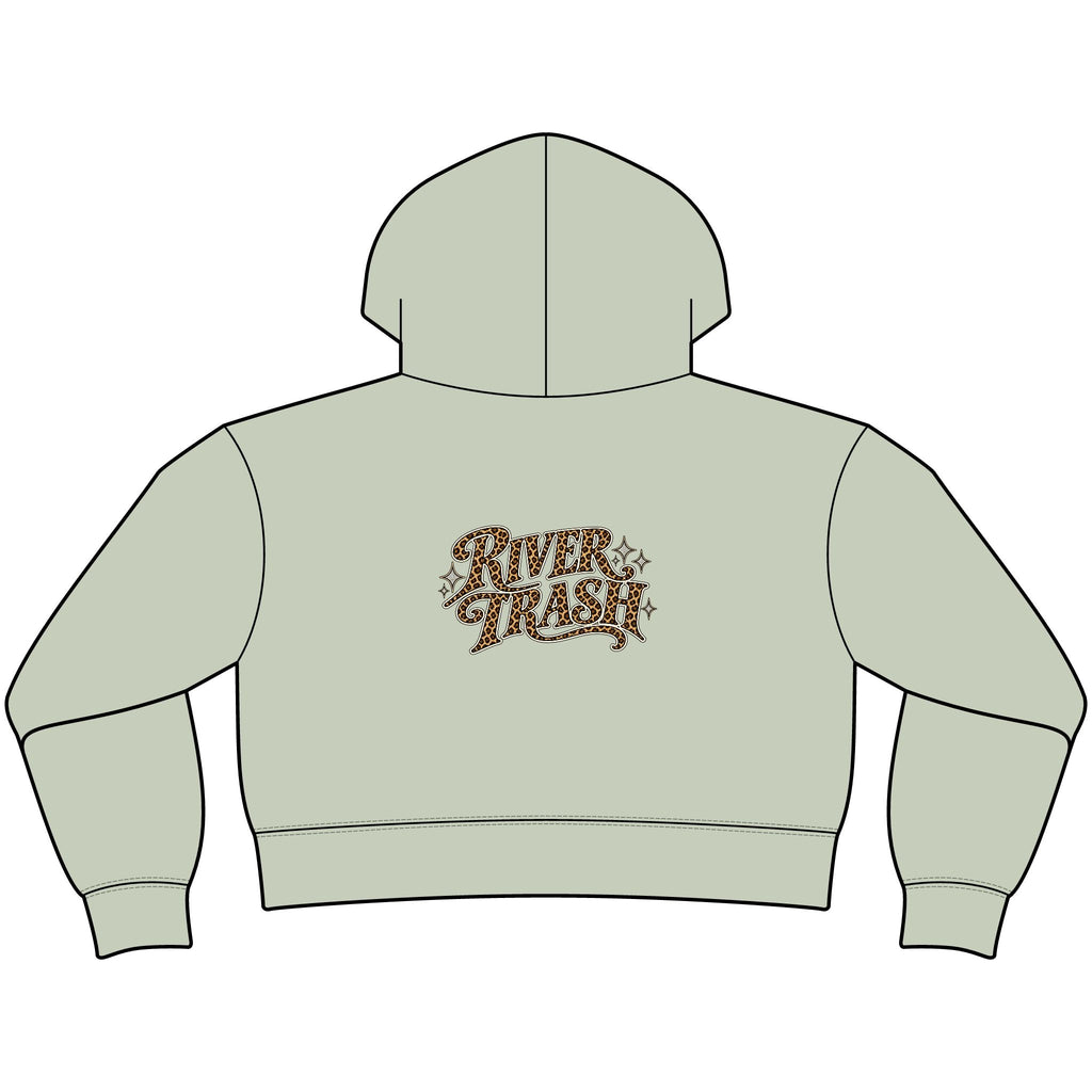 River Trash Cropped Zip Hoodie