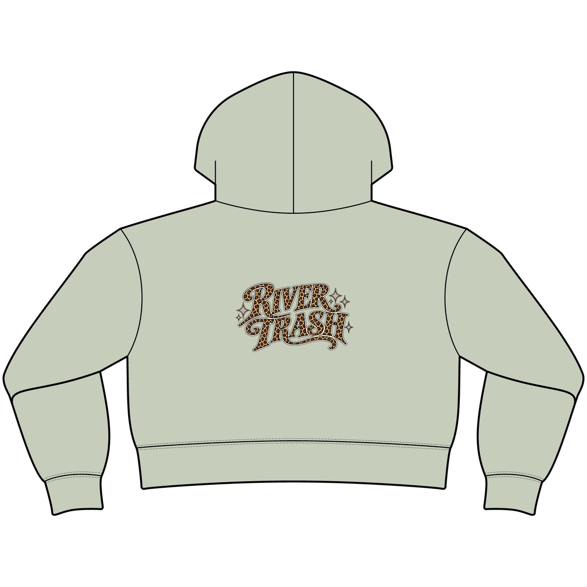 River Trash Cropped Zip Hoodie
