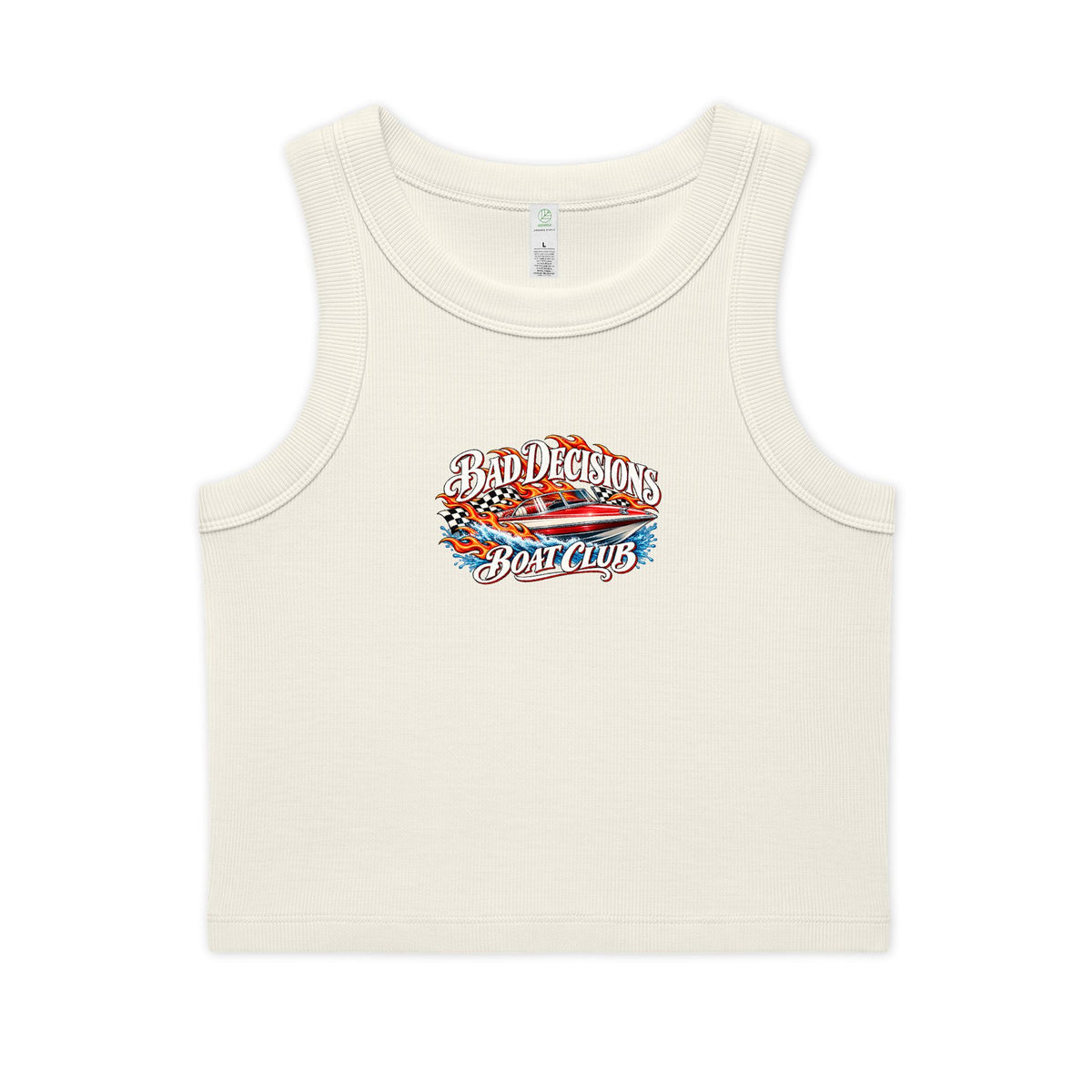Bad Decisions Boat Club Crop Tank