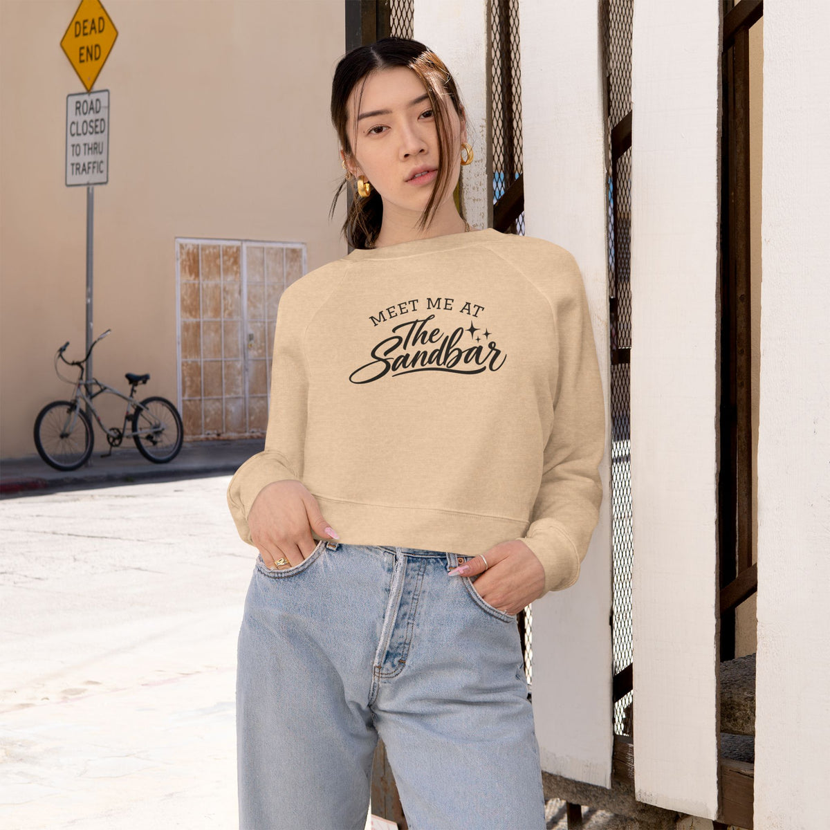 Meet Me at The Sandbar Crop Sweatshirt