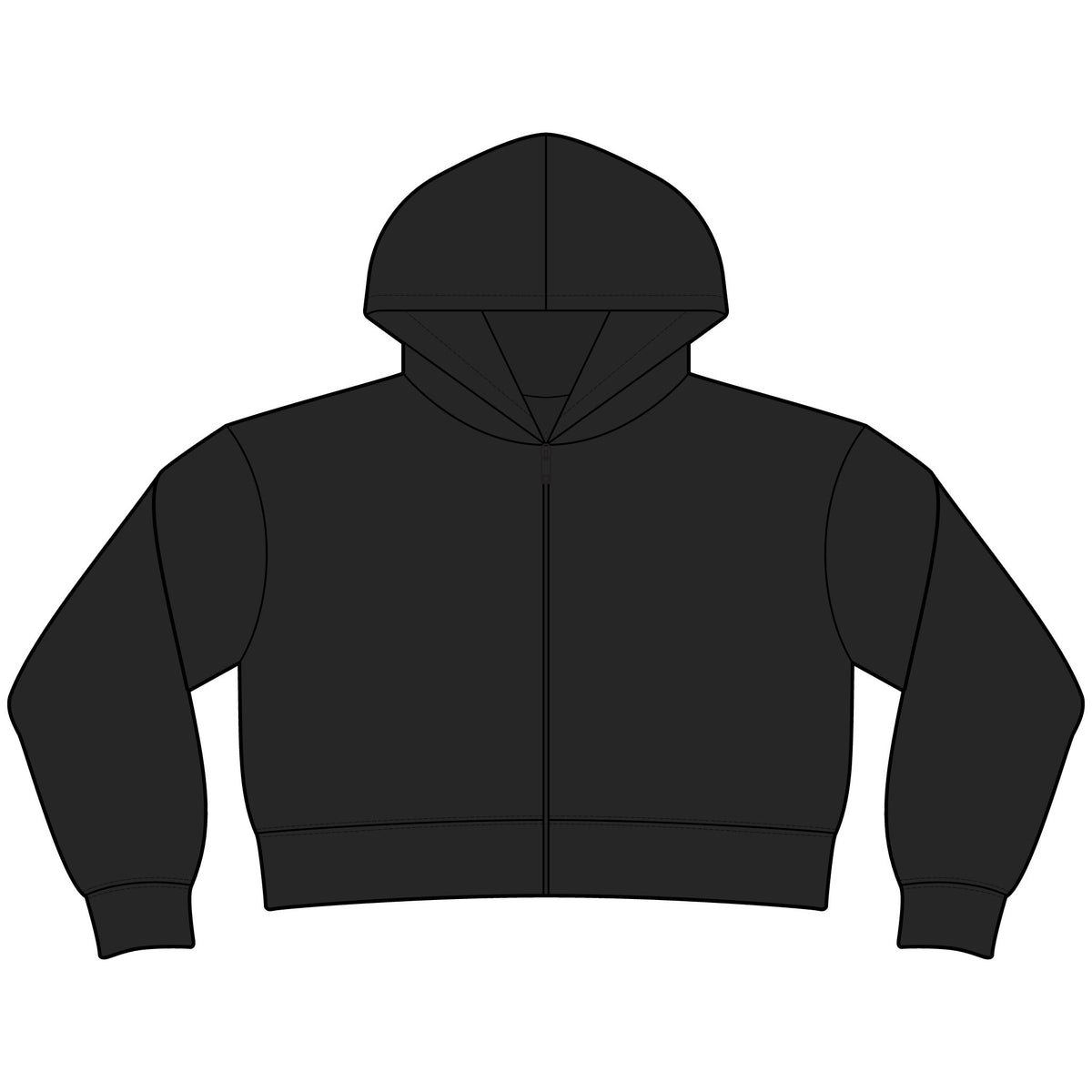 River Trash Cropped Zip Hoodie