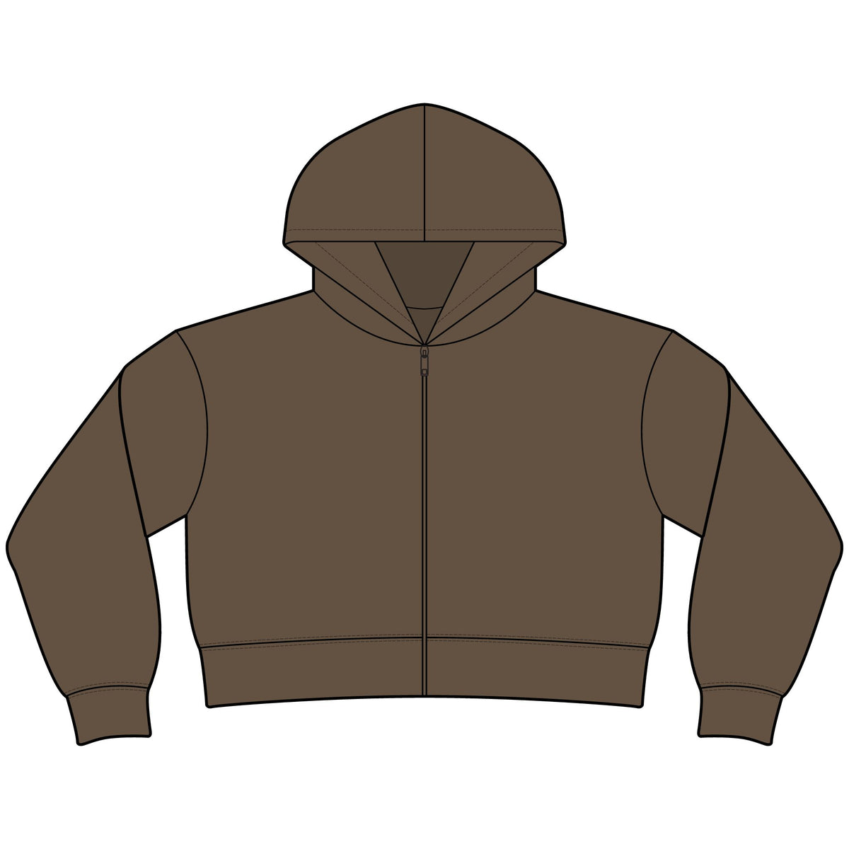 River Trash Cropped Zip Hoodie